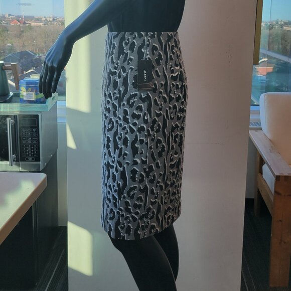 Alfani Womens Jacquard Print Pencil Skirt, Black - Picture 2 of 9